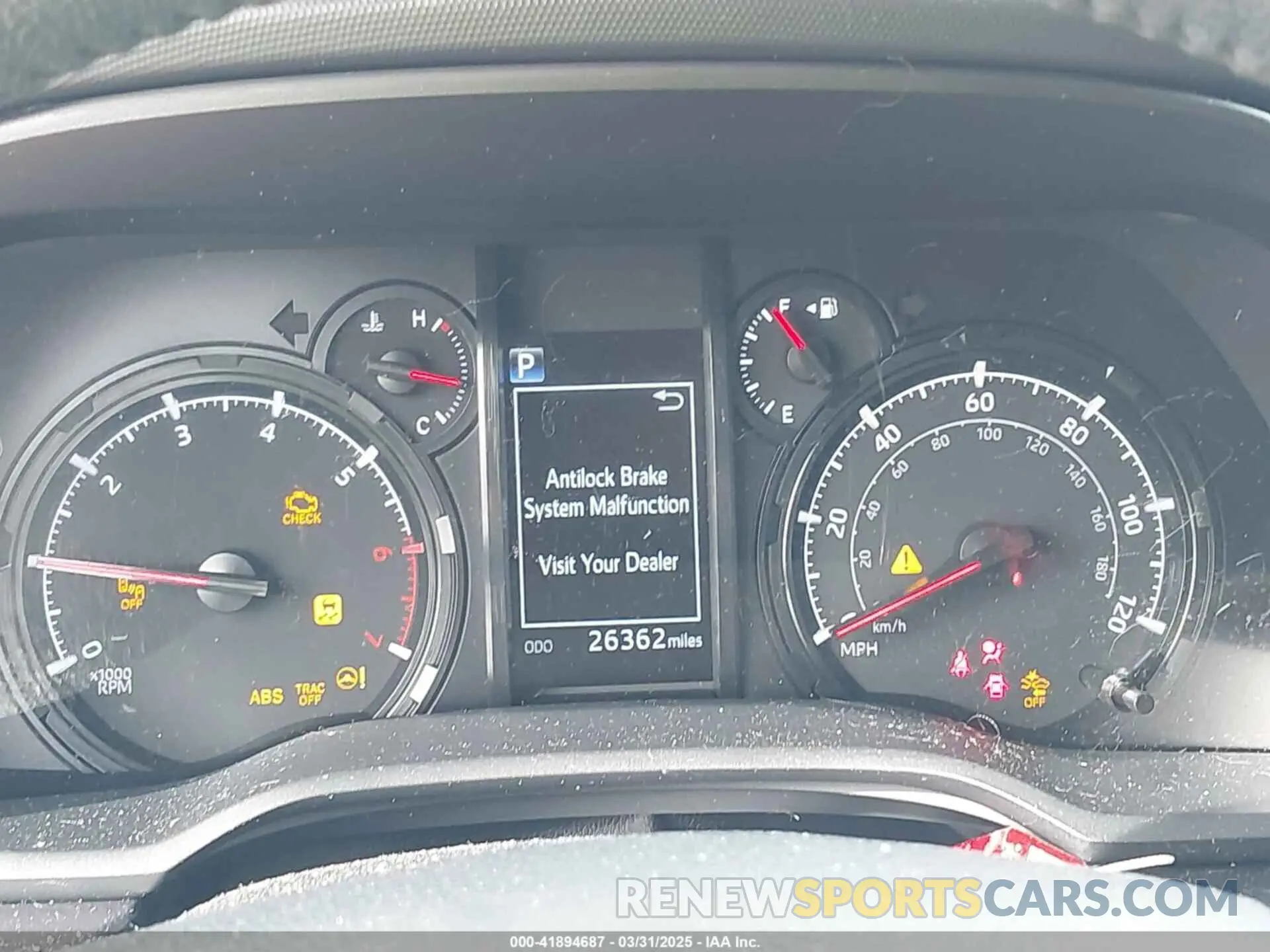 7 fotografías del automóvil dañado JTENU5JRXP6127409 TOYOTA 4RUNNER 2023