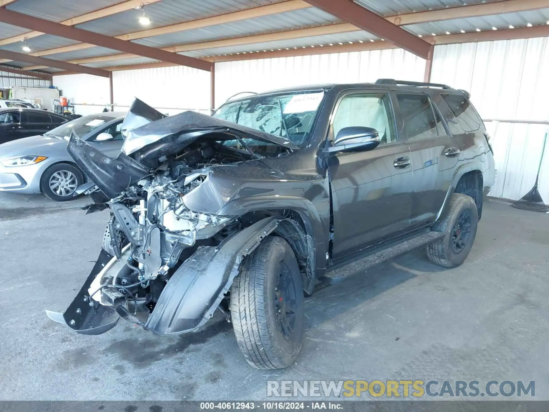 2 fotografías del automóvil dañado JTERU5JR3P6147843 TOYOTA 4RUNNER 2023