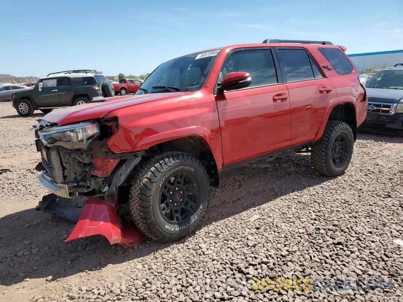1 fotografías del automóvil dañado JTERU5JR8P6189795 TOYOTA 4RUNNER 2023
