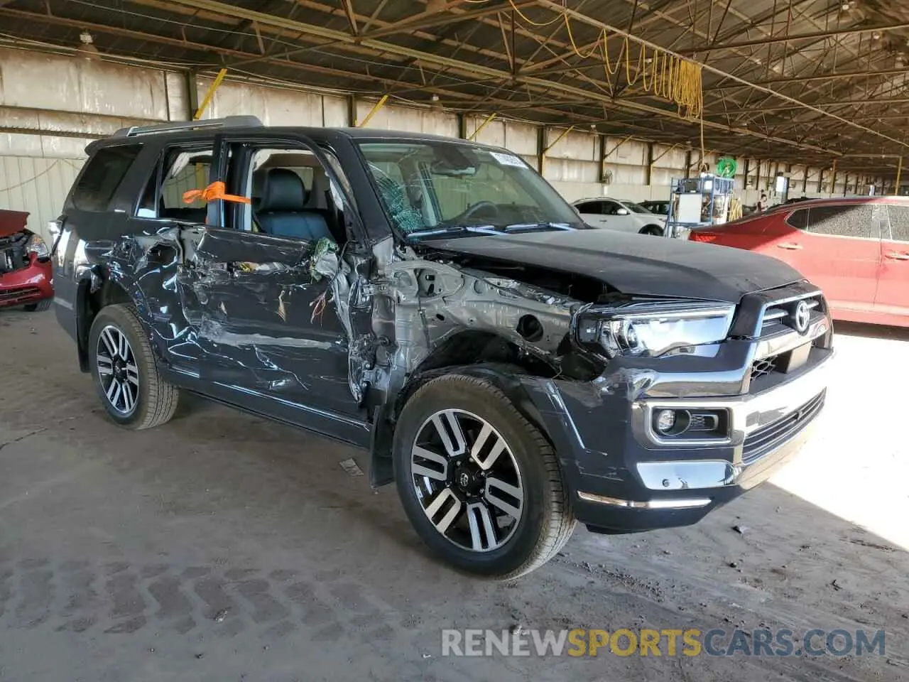 4 fotografías del automóvil dañado JTEKU5JR2R6259196 TOYOTA 4RUNNER 2024