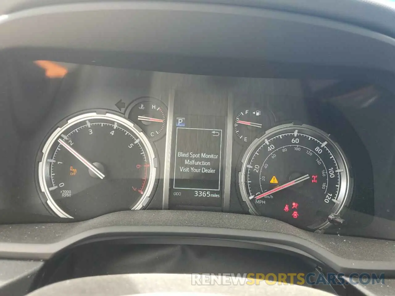 9 fotografías del automóvil dañado JTERU5JR2R6292519 TOYOTA 4RUNNER 2024
