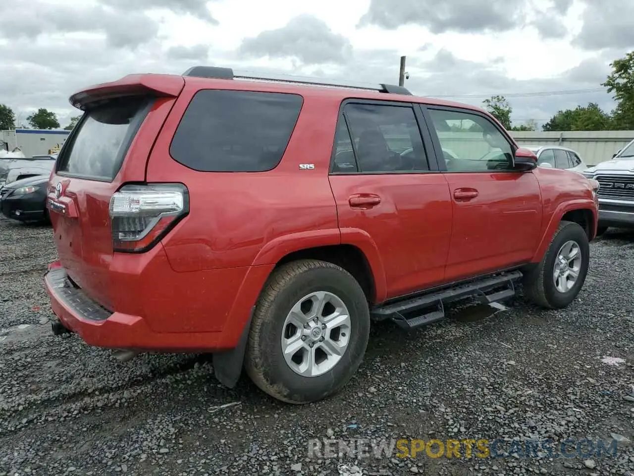 3 fotografías del automóvil dañado JTEMU5JR7P6167782 TOYOTA 4RUNNER SE 2023