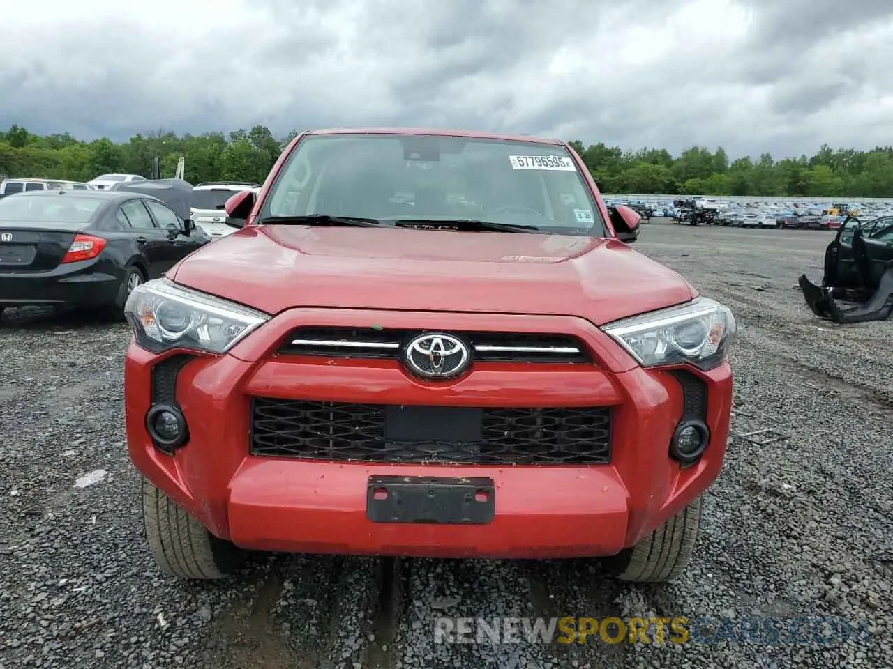 5 fotografías del automóvil dañado JTEMU5JR7P6167782 TOYOTA 4RUNNER SE 2023