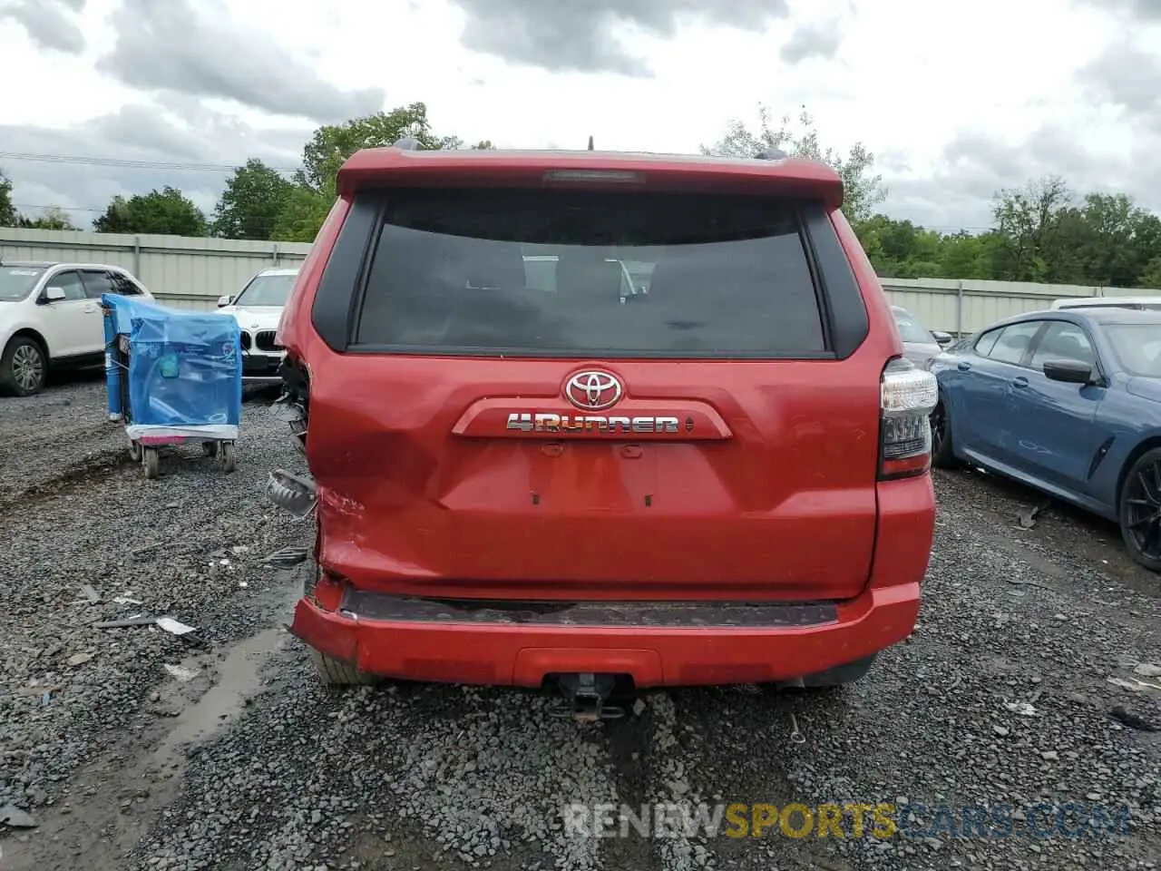 6 fotografías del automóvil dañado JTEMU5JR7P6167782 TOYOTA 4RUNNER SE 2023