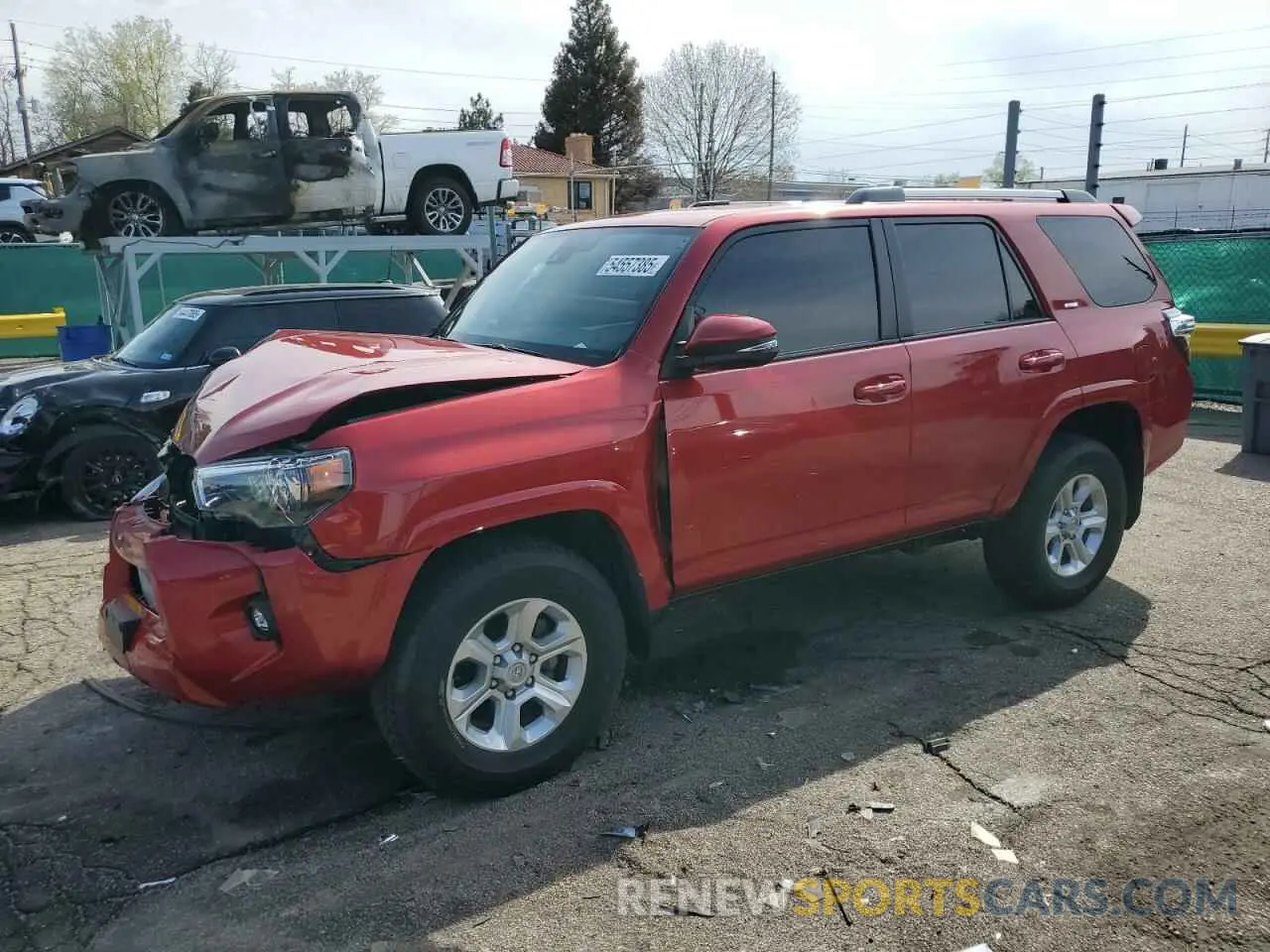 1 fotografías del automóvil dañado JTENU5JR3P6185538 TOYOTA 4RUNNER SE 2023