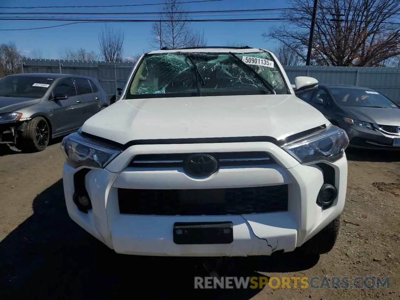 5 fotografías del automóvil dañado JTENU5JR4P6123257 TOYOTA 4RUNNER SE 2023