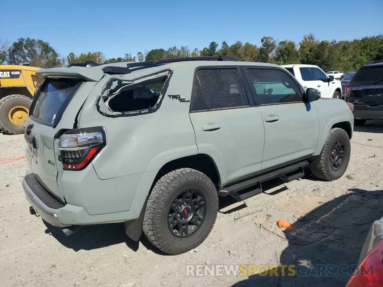 3 fotografías del automóvil dañado JTERU5JR1P6141040 TOYOTA 4RUNNER SE 2023