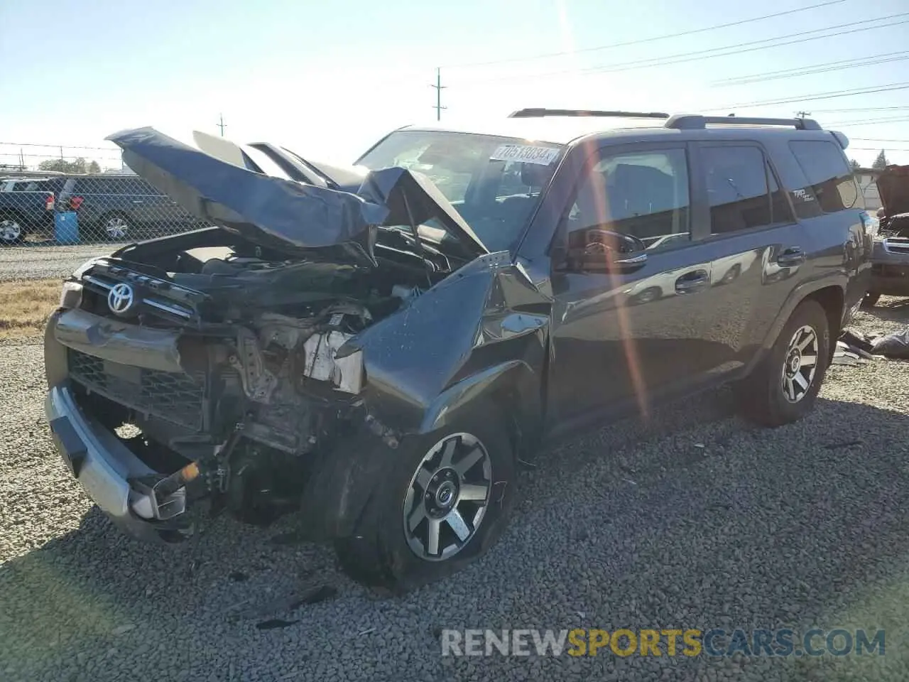 1 fotografías del automóvil dañado JTERU5JR2P6099395 TOYOTA 4RUNNER SE 2023