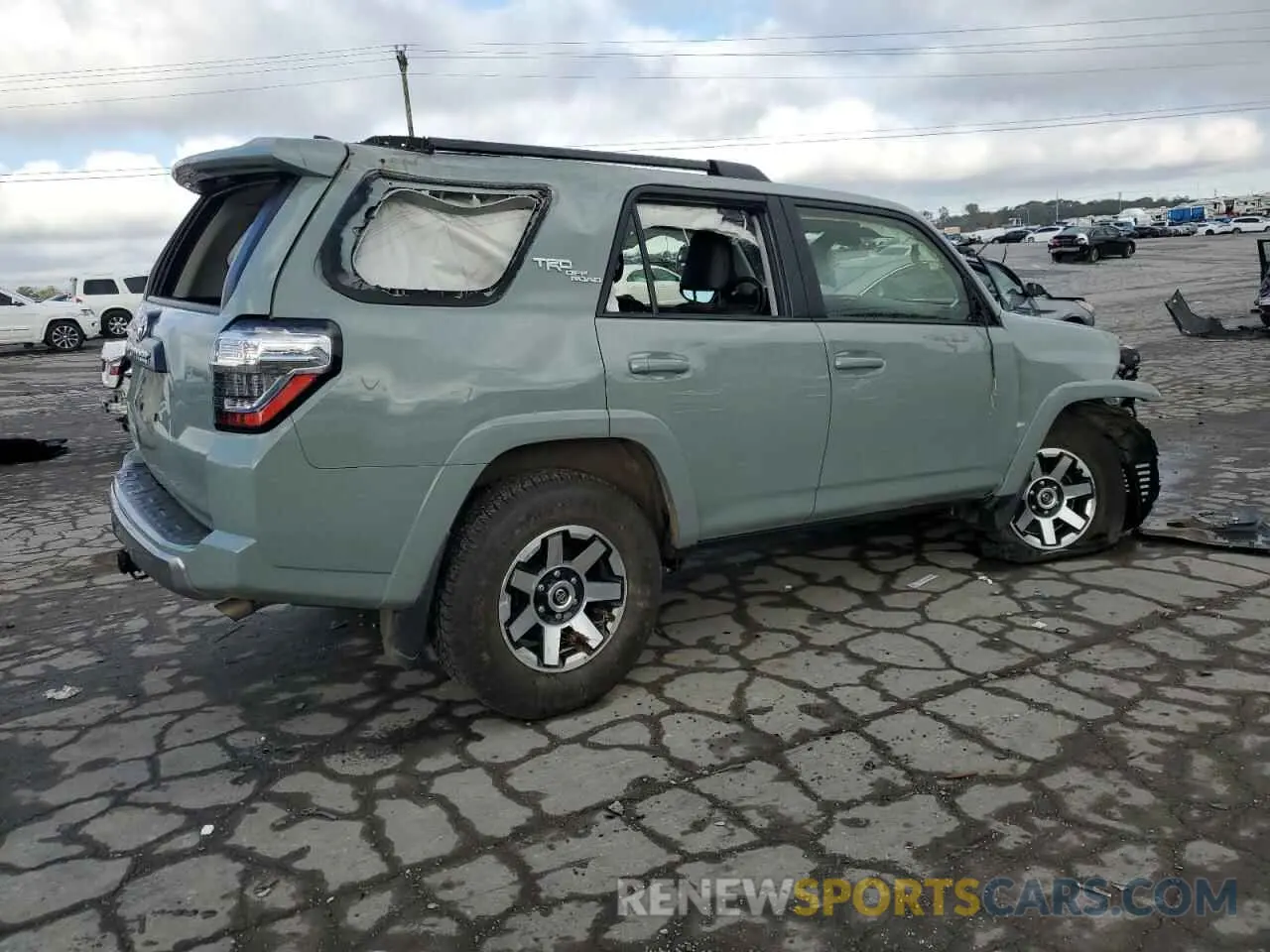 3 fotografías del automóvil dañado JTERU5JR5P6195991 TOYOTA 4RUNNER SE 2023