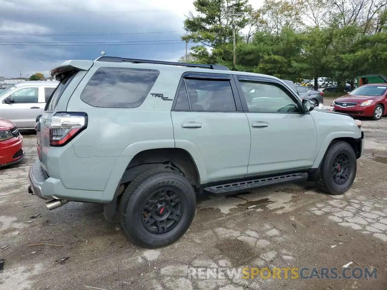 3 fotografías del automóvil dañado JTERU5JR7P6144055 TOYOTA 4RUNNER SE 2023
