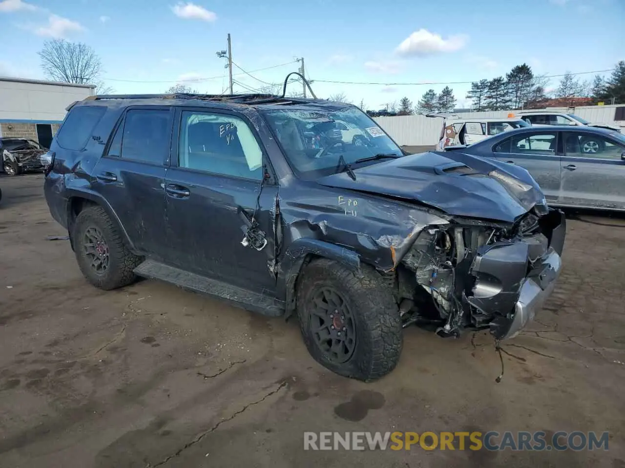 4 fotografías del automóvil dañado JTERU5JR9P6191717 TOYOTA 4RUNNER SE 2023