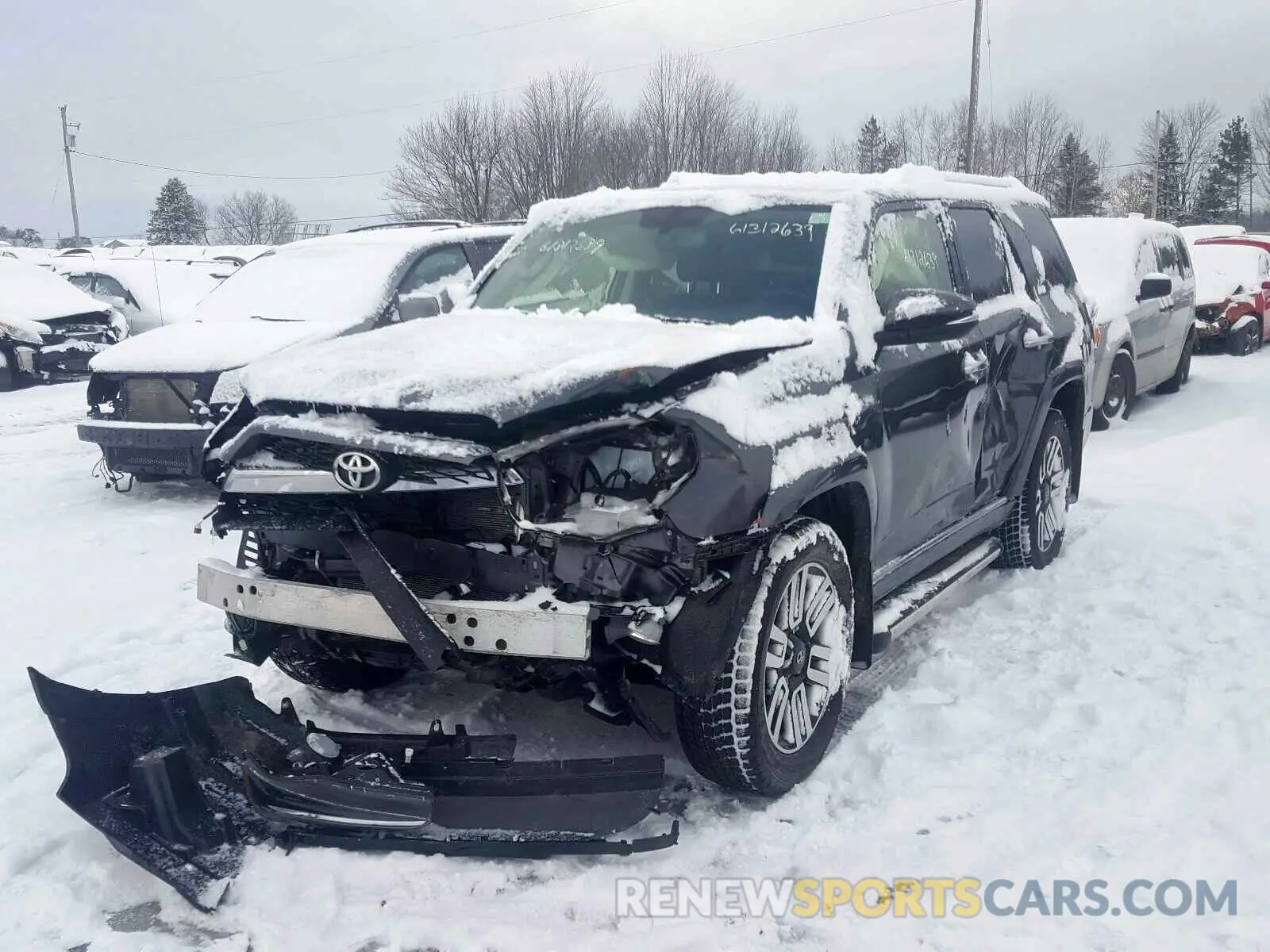 2 fotografías del automóvil dañado JTEBU5JR4K5726095 TOYOTA 4RUNNER SR 2019