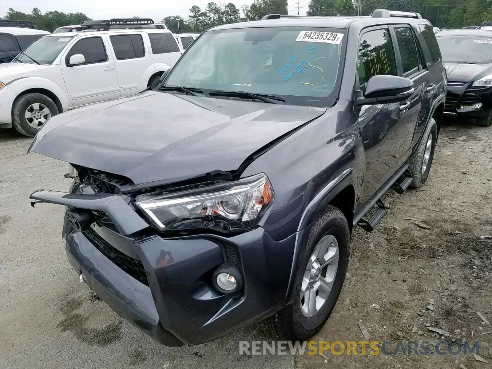 2 fotografías del automóvil dañado JTEZU5JRXK5204747 TOYOTA 4RUNNER SR 2019