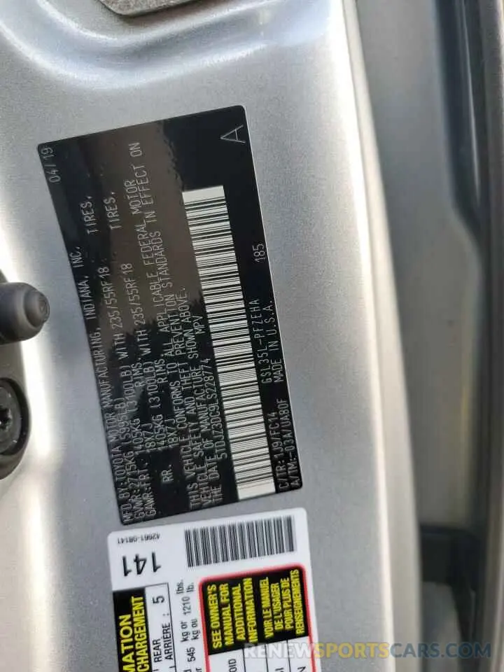 13 fotografías del automóvil dañado 5TDJZ3DC9LS228774 TOYOTA All Models 2020