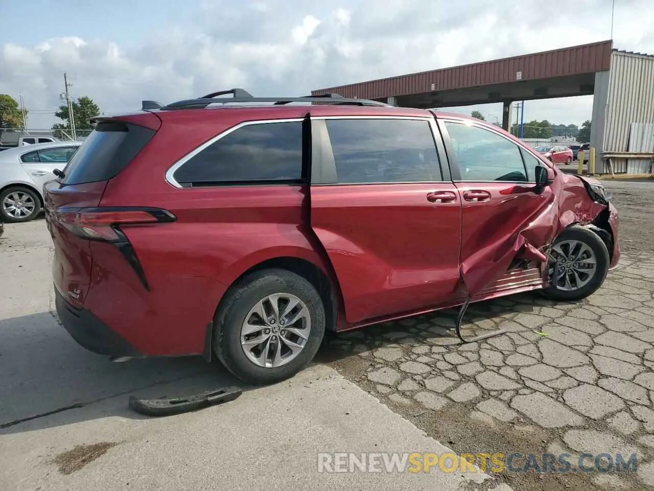 3 fotografías del automóvil dañado 5TDKRKEC0MS057962 TOYOTA All Models 2021