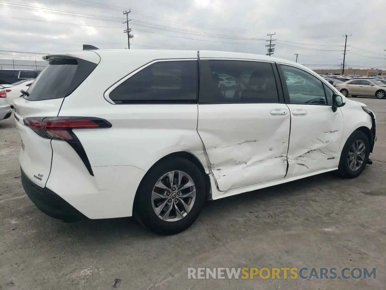 3 fotografías del automóvil dañado 5TDKRKEC4MS045572 TOYOTA All Models 2021