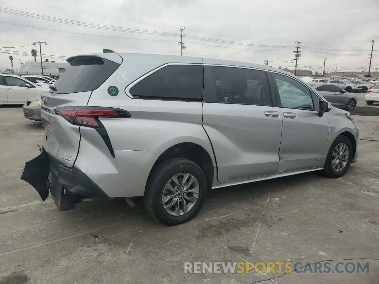 3 fotografías del automóvil dañado 5TDKRKEC4MS047399 TOYOTA All Models 2021