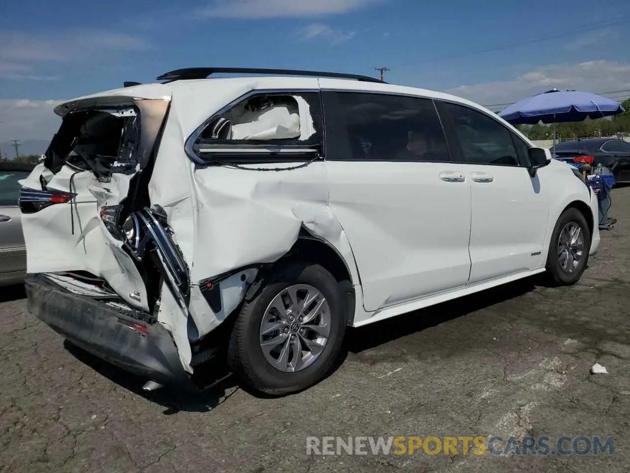 3 fotografías del automóvil dañado 5TDKRKEC6MS056802 TOYOTA All Models 2021
