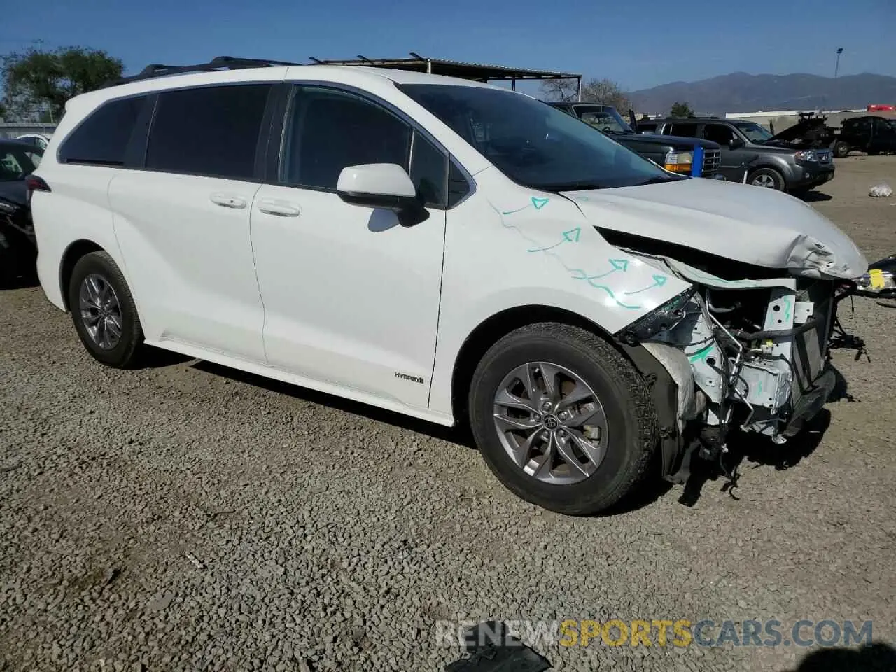 4 fotografías del automóvil dañado 5TDKRKEC6MS060736 TOYOTA All Models 2021