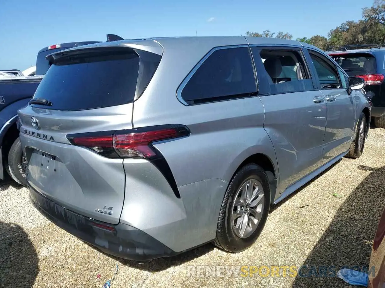 3 fotografías del automóvil dañado 5TDKRKECXMS044300 TOYOTA All Models 2021