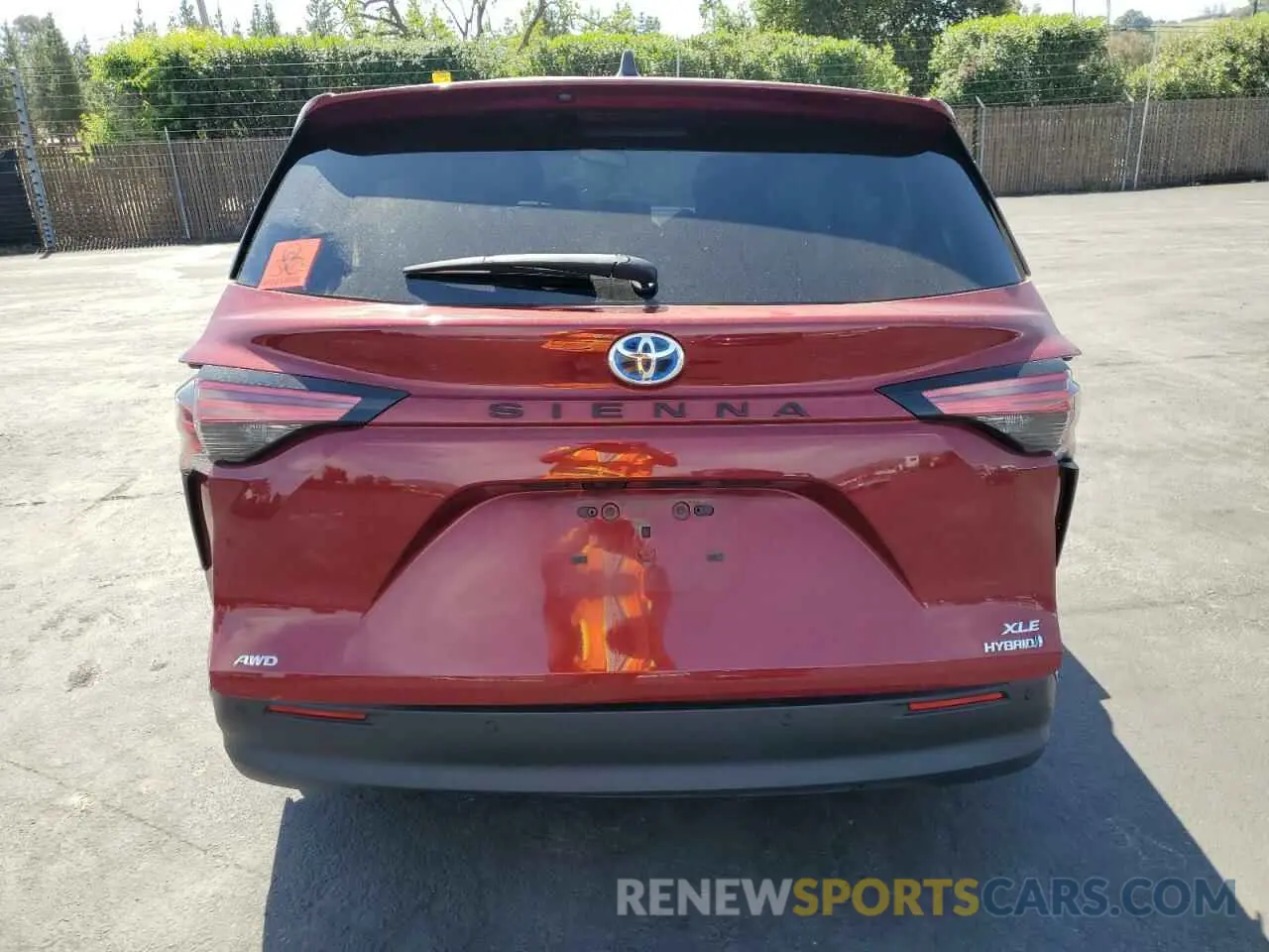 6 fotografías del automóvil dañado 5TDYSKFC8MS010935 TOYOTA All Models 2021