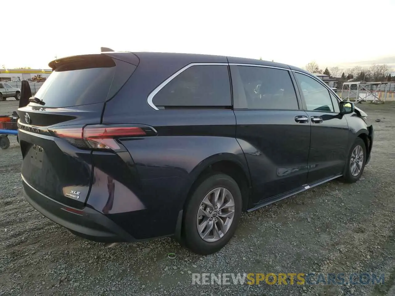 3 fotografías del automóvil dañado 5TDYRKEC8NS091935 TOYOTA All Models 2022