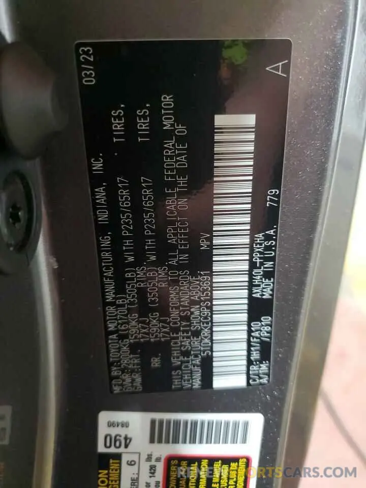 14 fotografías del automóvil dañado 5TDKRKEC9PS153691 TOYOTA All Models 2023