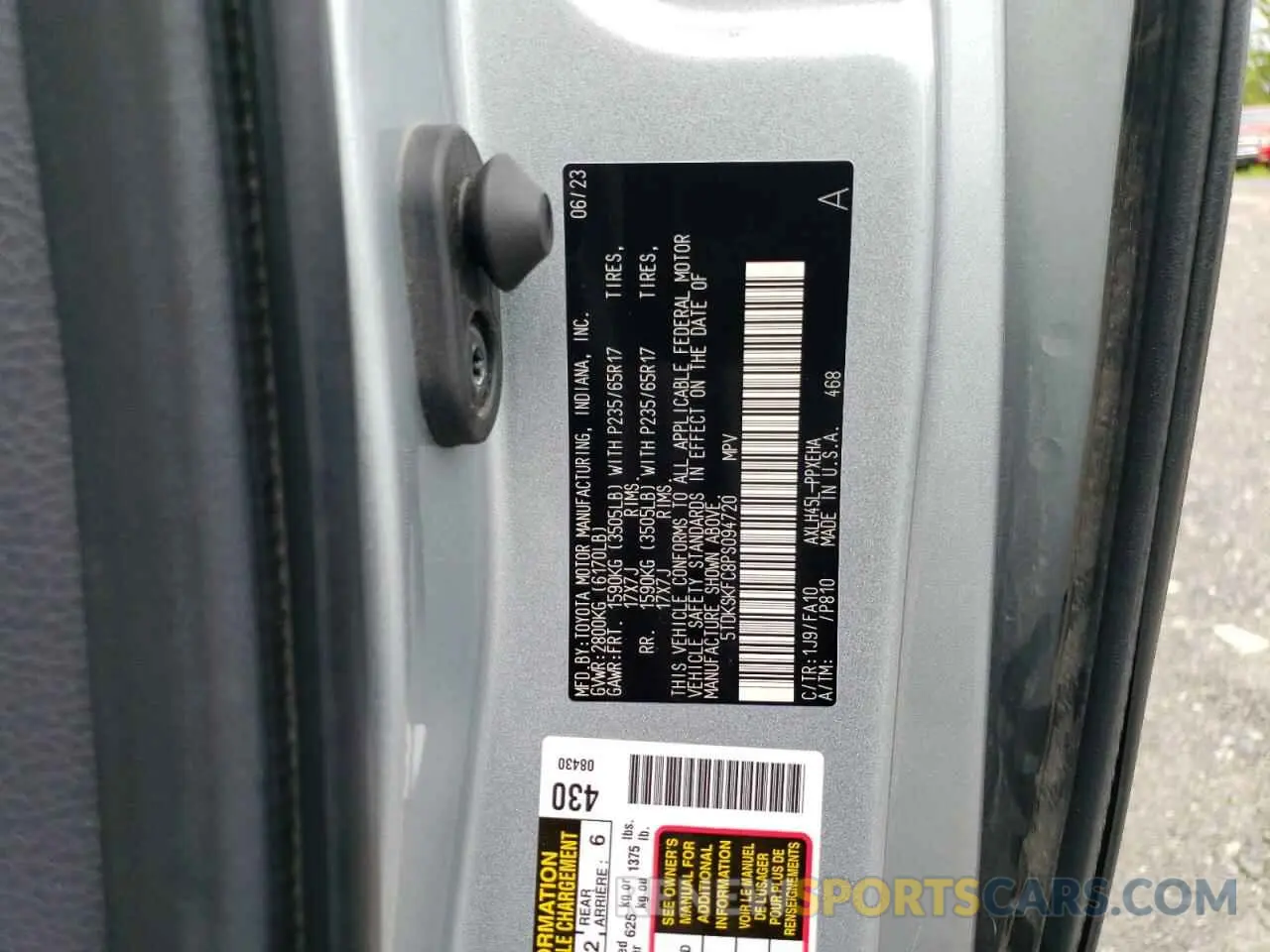 12 fotografías del automóvil dañado 5TDKSKFC8PS094720 TOYOTA All Models 2023