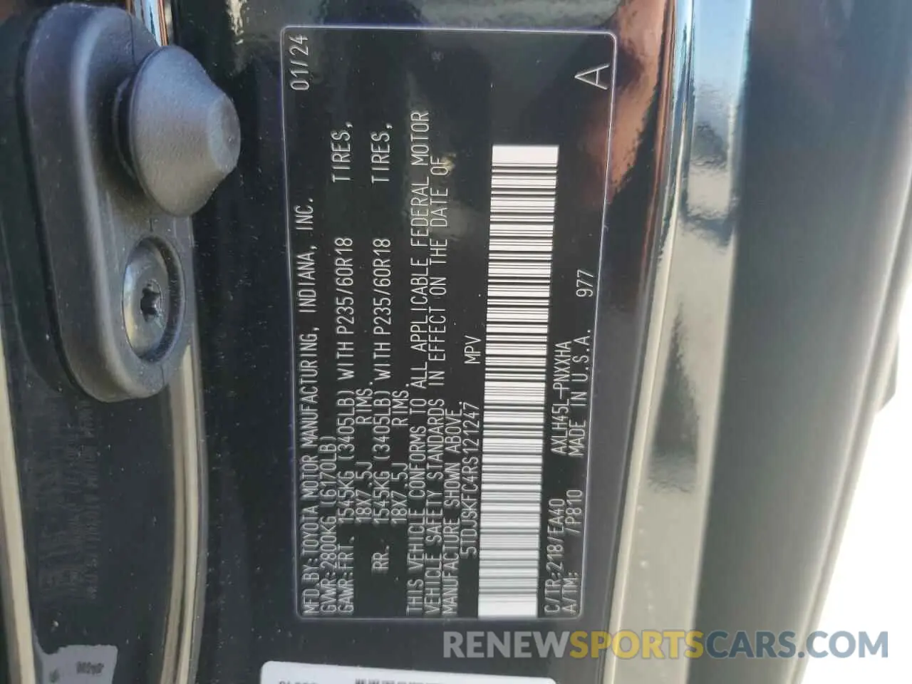 13 fotografías del automóvil dañado 5TDJSKFC4RS121247 TOYOTA All Models 2024