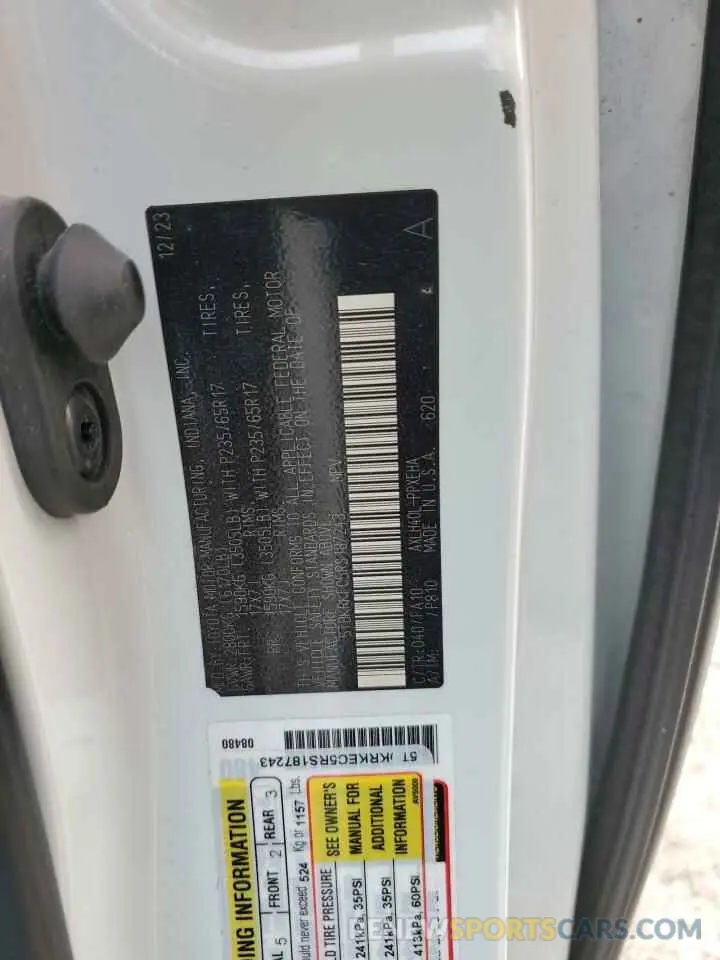 12 fotografías del automóvil dañado 5TDKRKEC5RS187243 TOYOTA All Models 2024