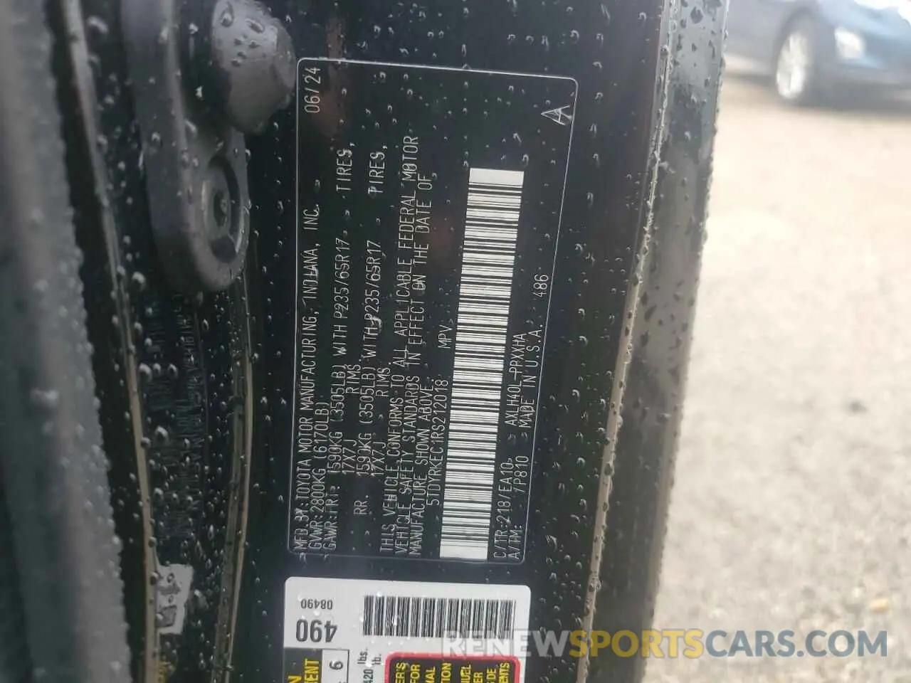 14 fotografías del automóvil dañado 5TDYRKEC1RS212018 TOYOTA All Models 2024