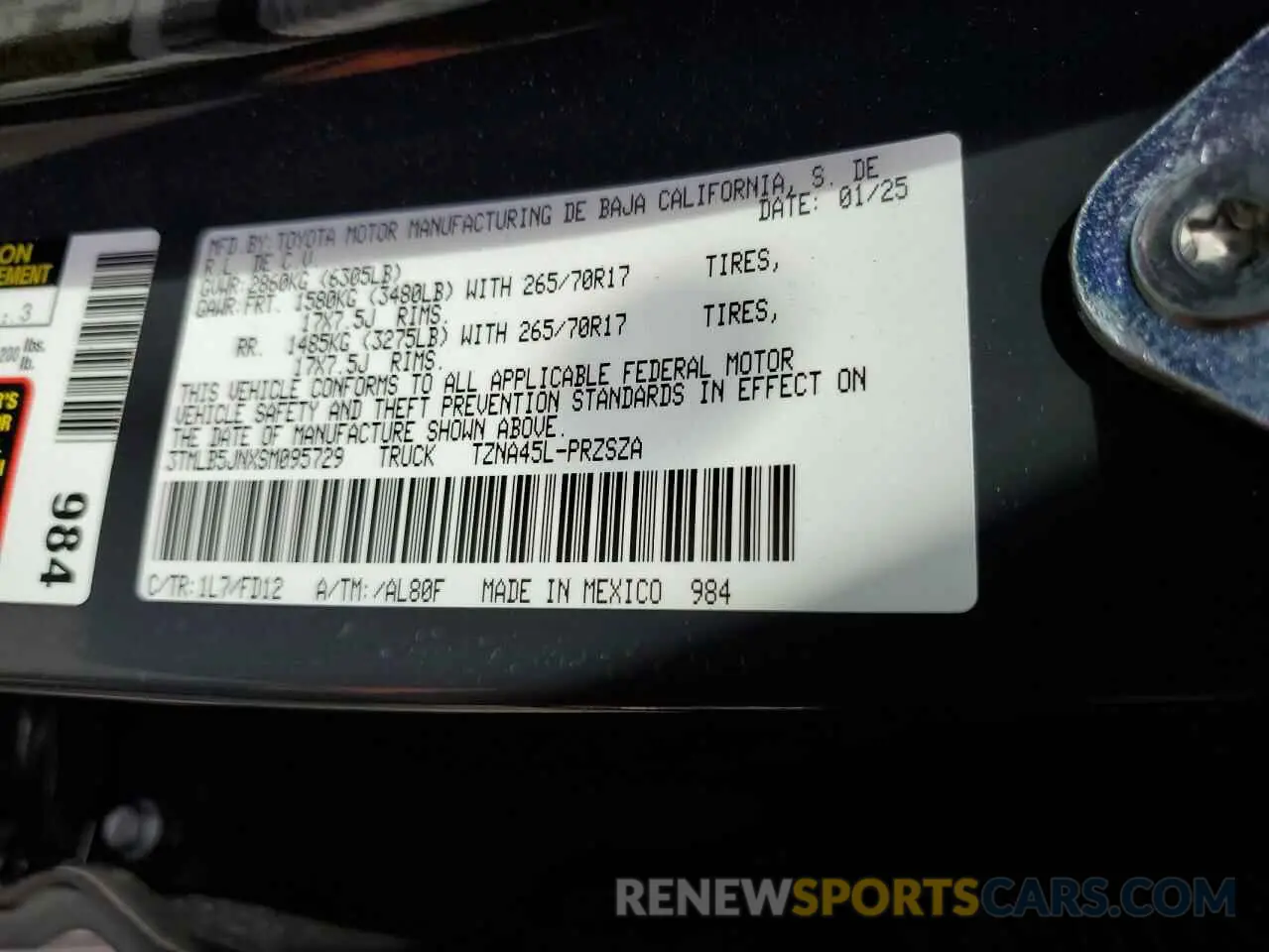 12 fotografías del automóvil dañado 3TMLB5JNXSM095729 TOYOTA ALL OTHER 2025