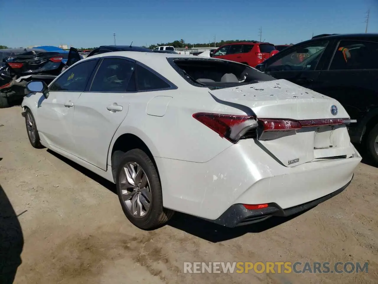 3 fotografías del automóvil dañado 4T1B21FB1KU002798 TOYOTA AVALON 2019