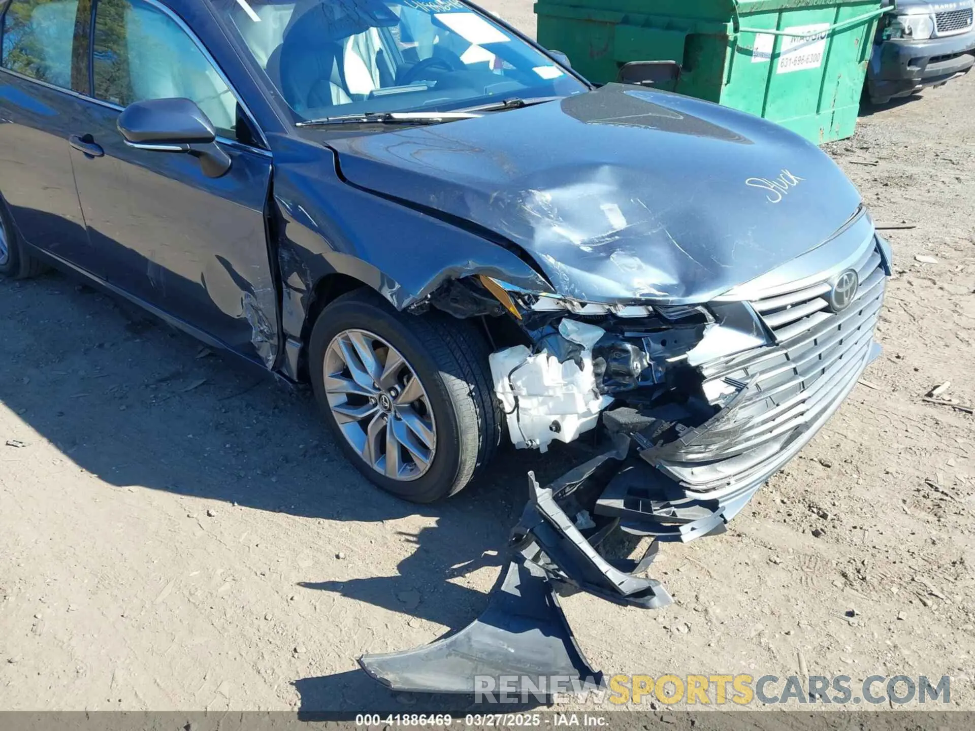 6 fotografías del automóvil dañado 4T1BZ1FB0KU036856 TOYOTA AVALON 2019