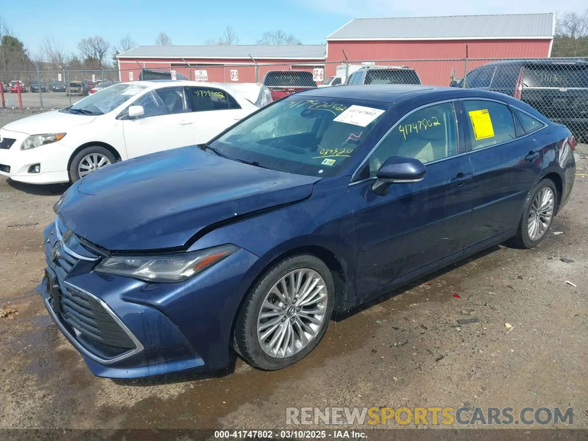 2 fotografías del automóvil dañado 4T1BZ1FB4KU034320 TOYOTA AVALON 2019