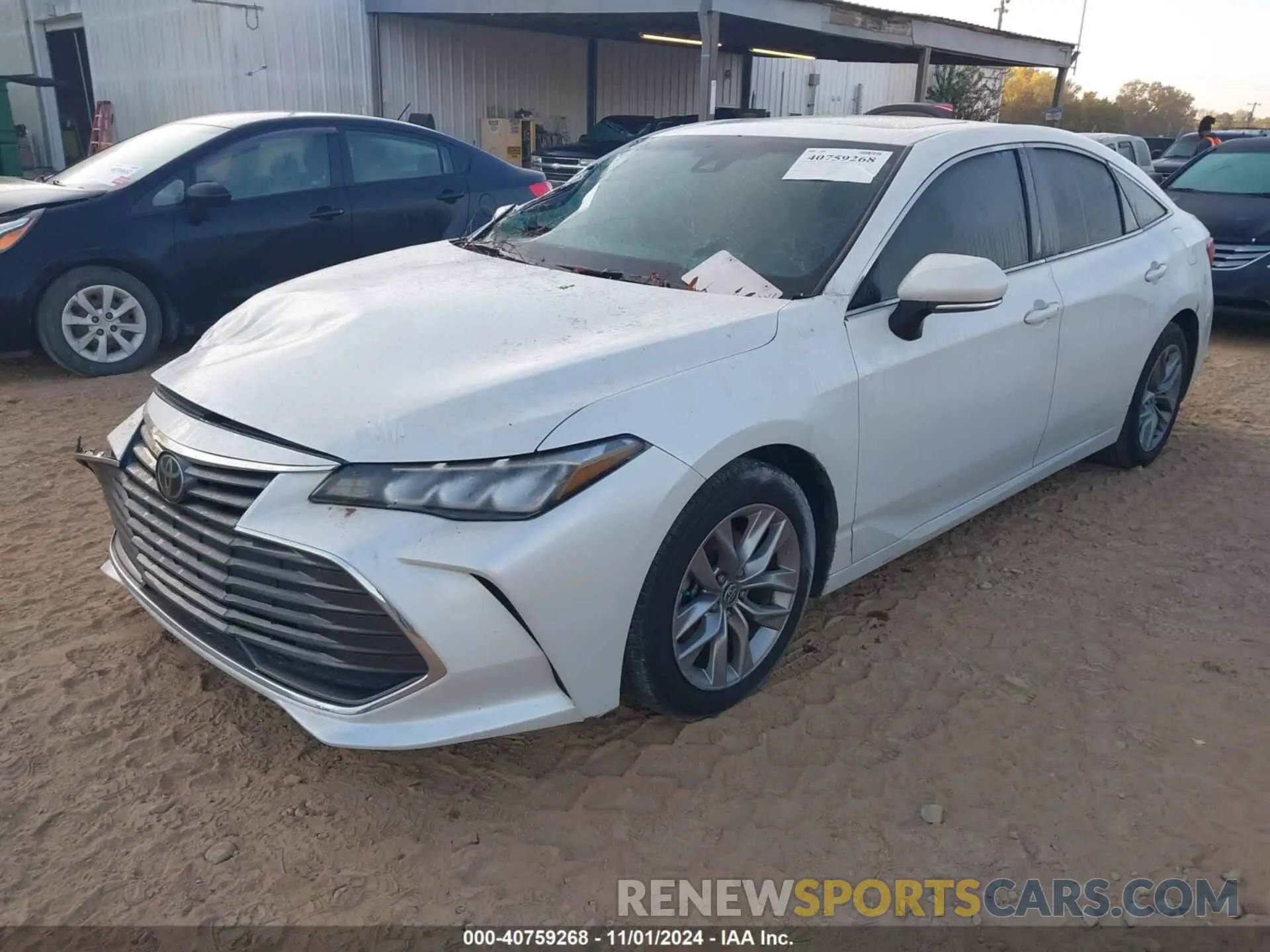 2 fotografías del automóvil dañado 4T1BZ1FB5KU034729 TOYOTA AVALON 2019