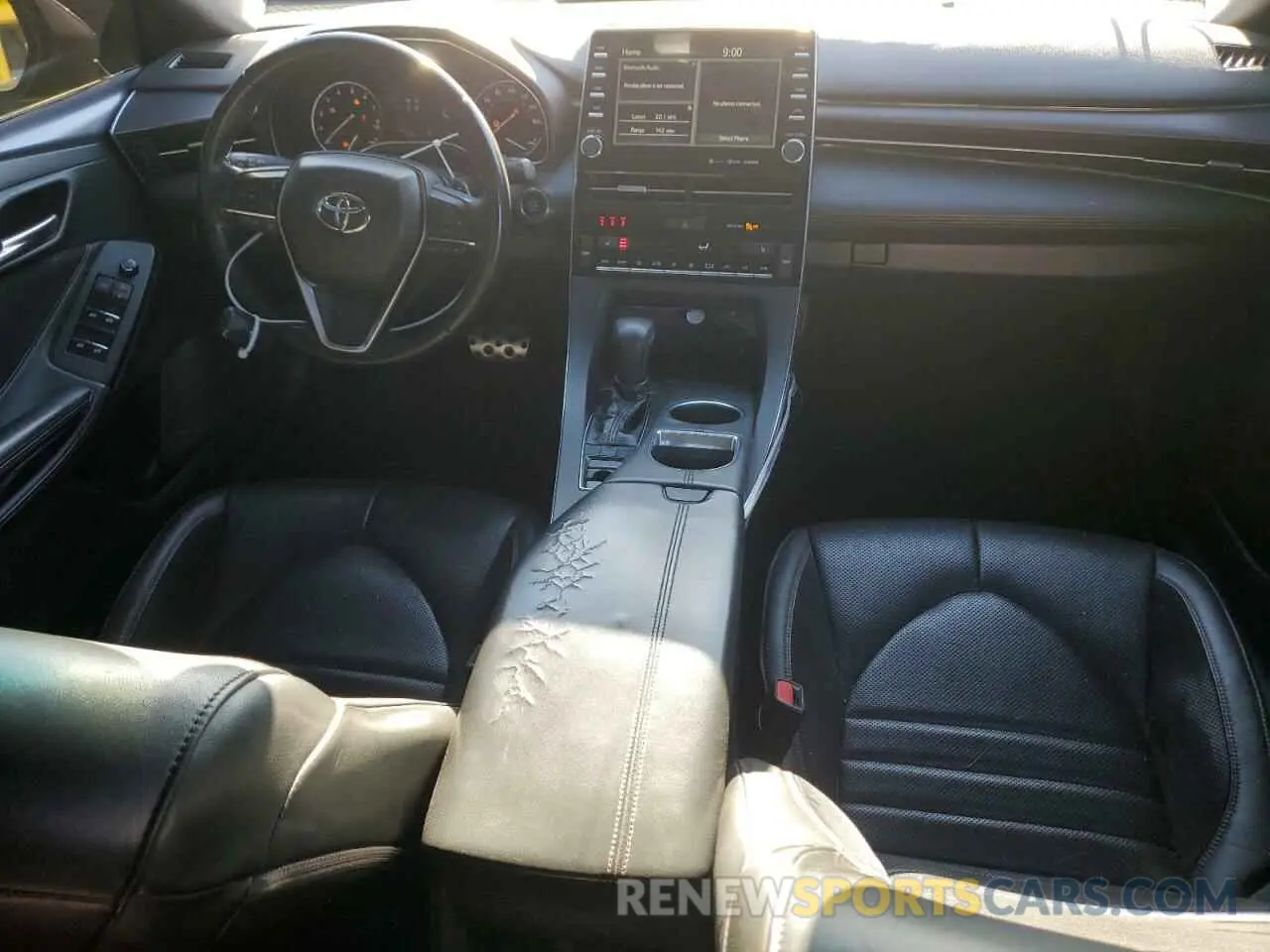 8 fotografías del automóvil dañado 4T1BZ1FBXKU015433 TOYOTA AVALON 2019