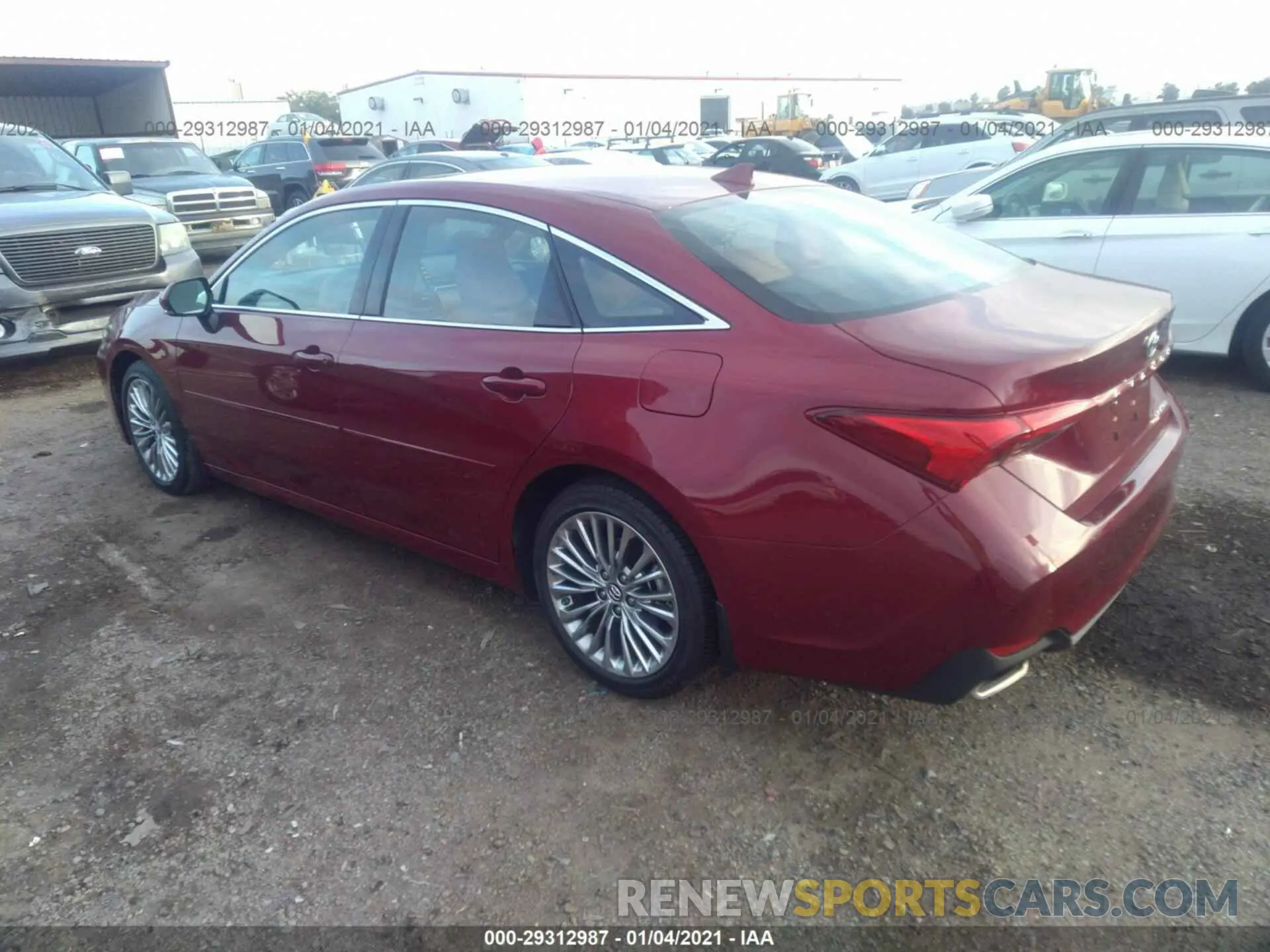 3 fotografías del automóvil dañado 4T1BZ1FBXKU035584 TOYOTA AVALON 2019