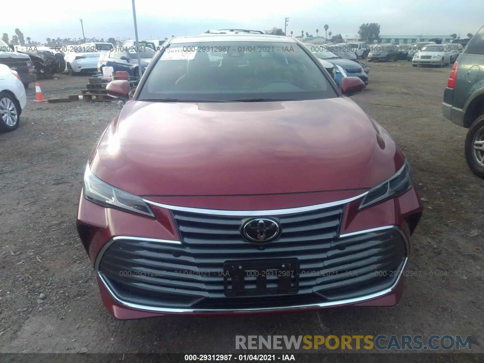 6 fotografías del automóvil dañado 4T1BZ1FBXKU035584 TOYOTA AVALON 2019