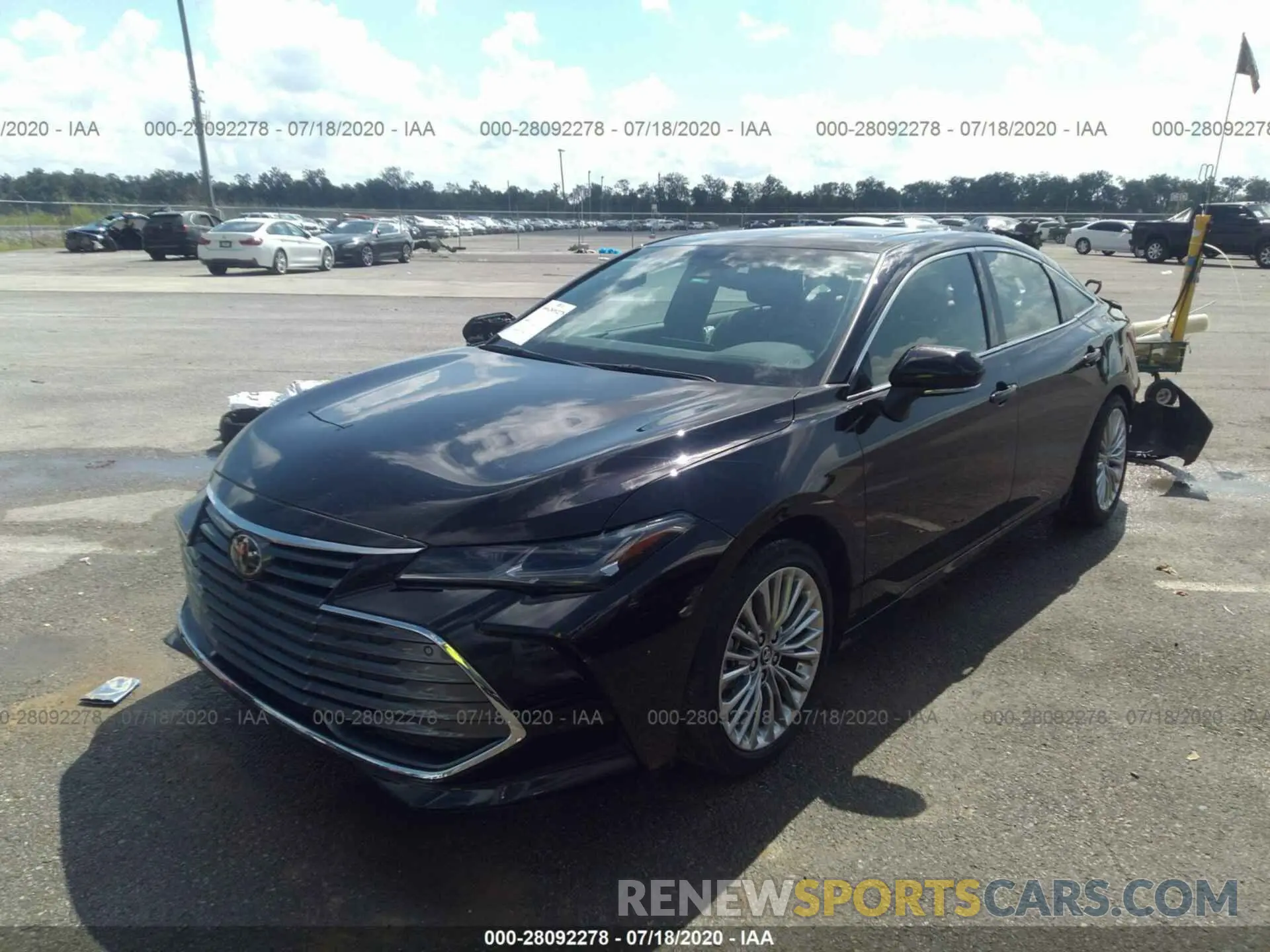 2 fotografías del automóvil dañado 4T1DZ1FB4LU043867 TOYOTA AVALON 2020