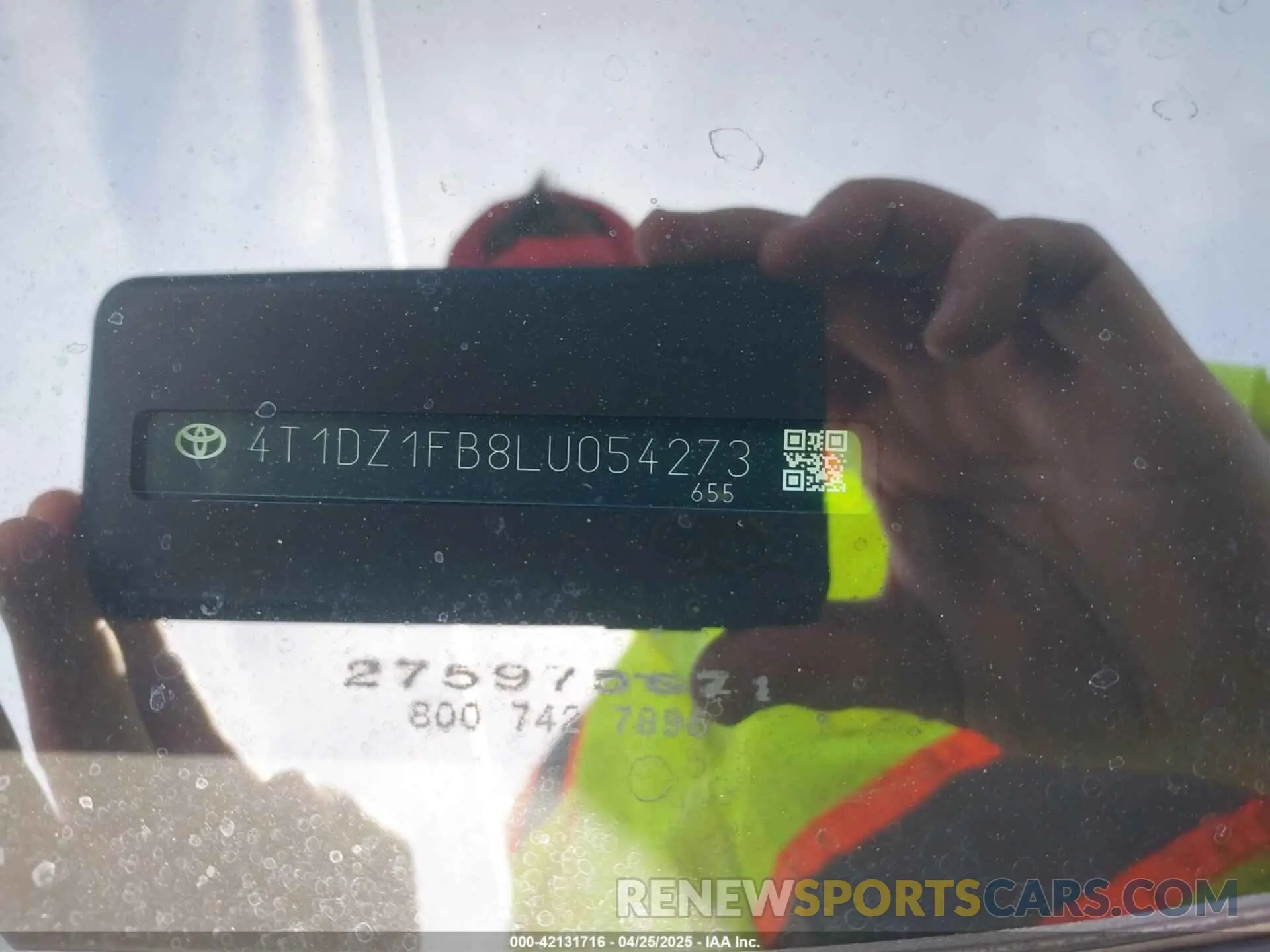 9 fotografías del automóvil dañado 4T1DZ1FB8LU054273 TOYOTA AVALON 2020