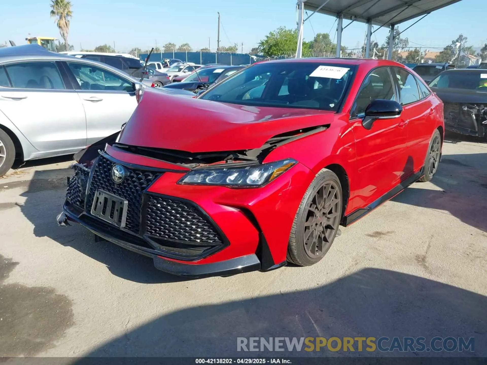 2 fotografías del automóvil dañado 4T1FZ1FB9LU052427 TOYOTA AVALON 2020