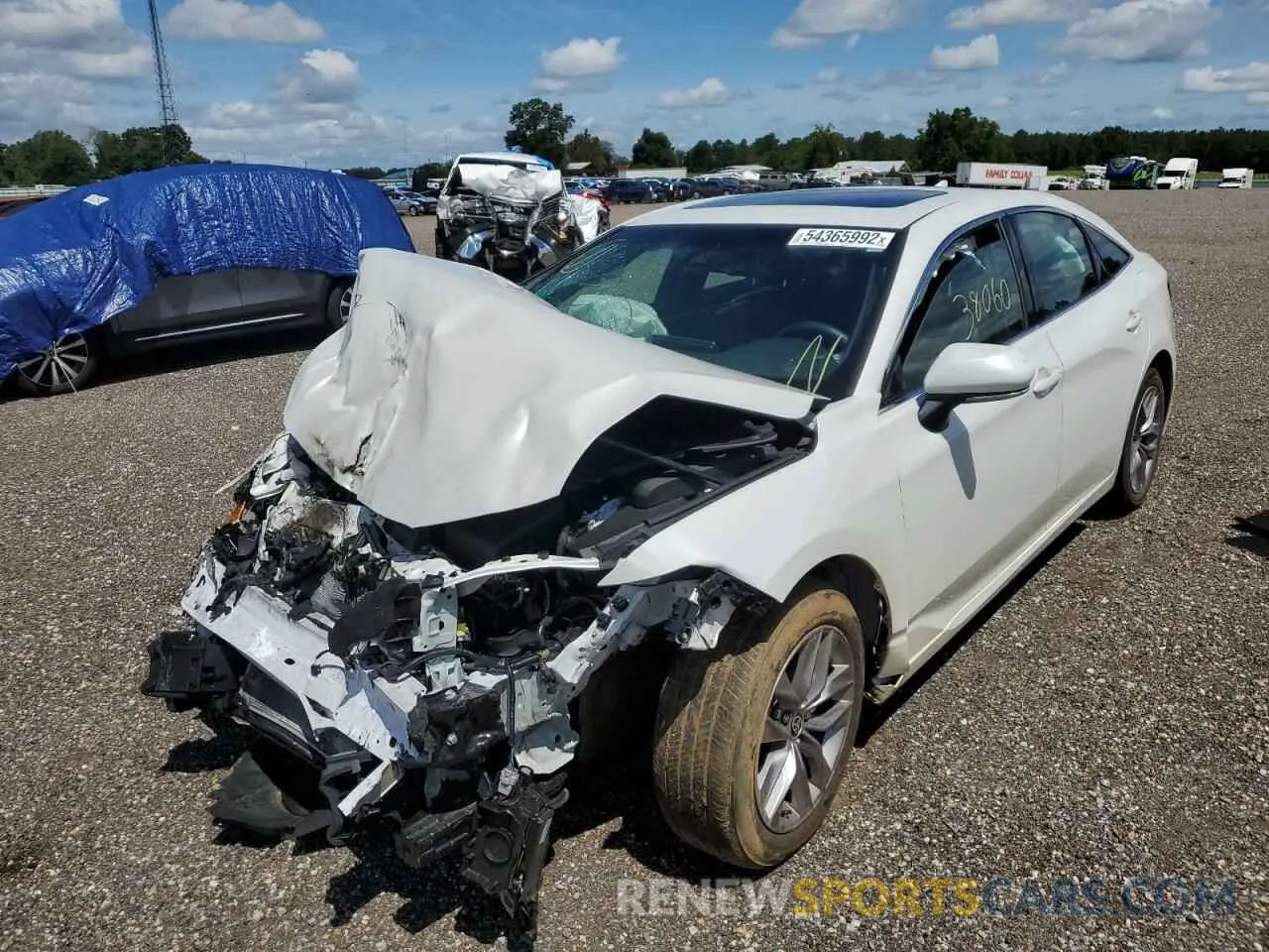 2 fotografías del automóvil dañado 4T1AZ1FB5MU059435 TOYOTA AVALON 2021