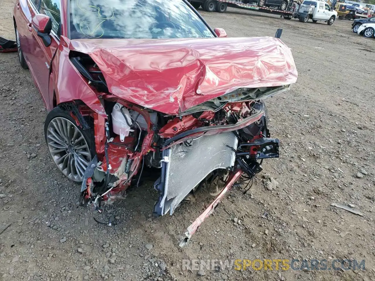 9 fotografías del automóvil dañado 4T1DA1ABXMU004779 TOYOTA AVALON 2021