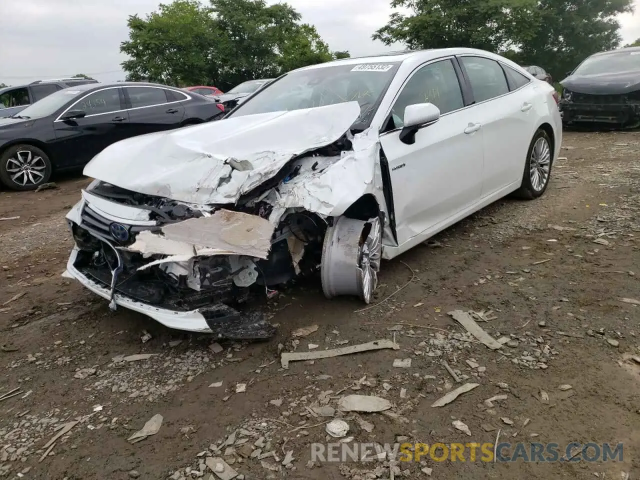 2 fotografías del automóvil dañado 4T1DA1ABXMU006936 TOYOTA AVALON 2021