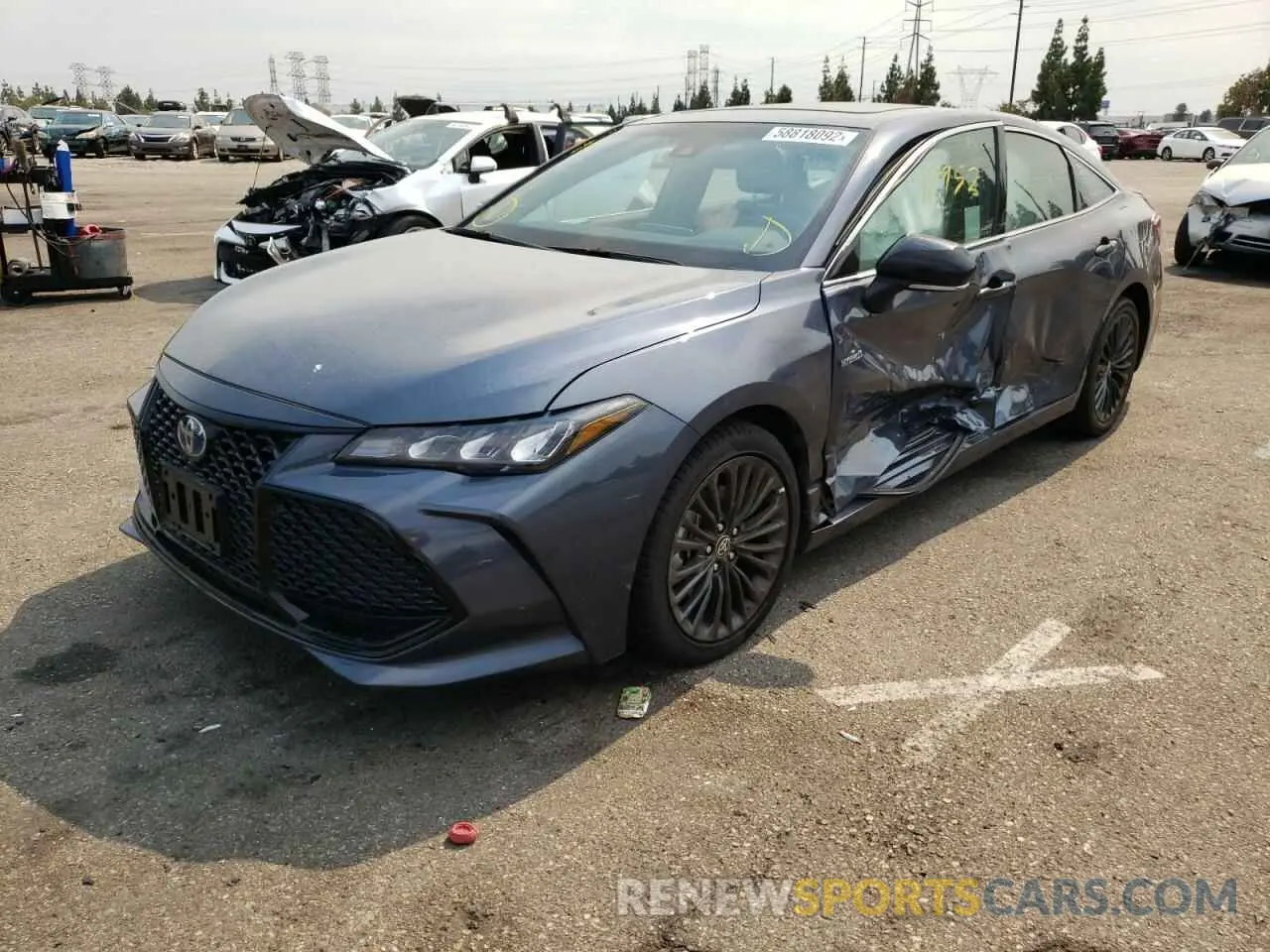 2 fotografías del automóvil dañado 4T1EA1AB5MU006427 TOYOTA AVALON 2021