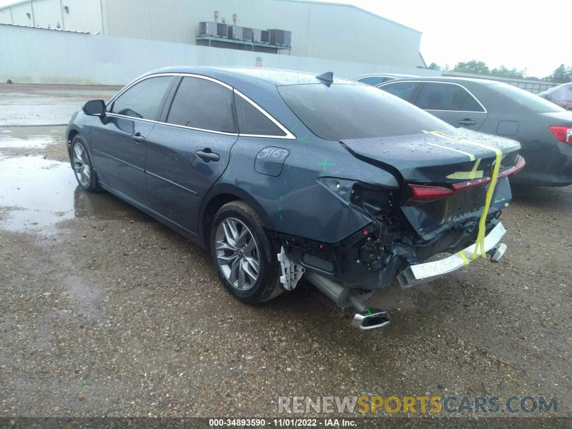 3 fotografías del automóvil dañado 4T1JZ1FB2NU080924 TOYOTA AVALON 2022