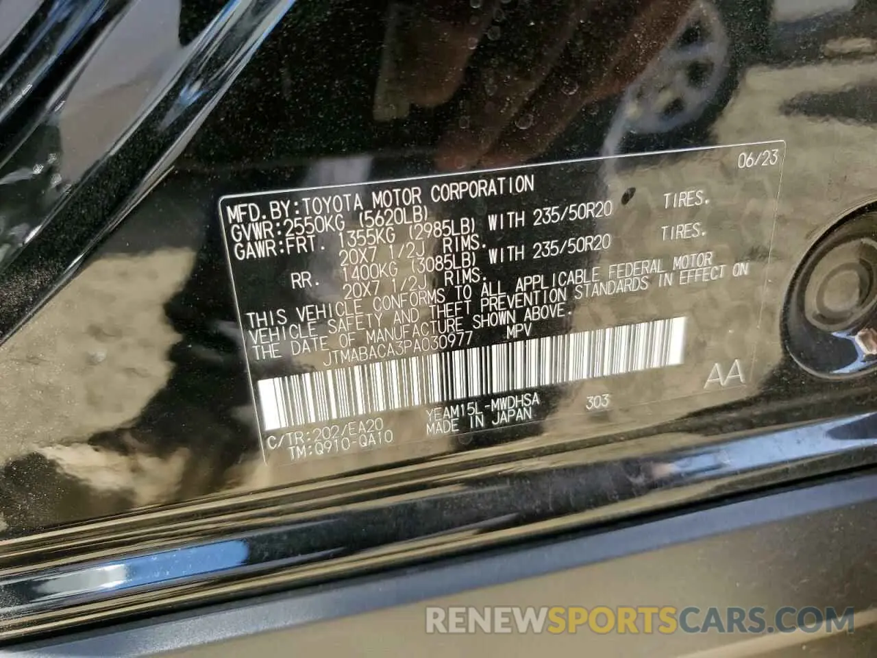 12 fotografías del automóvil dañado JTMABACA3PA030977 TOYOTA BZ4X XLE 2023
