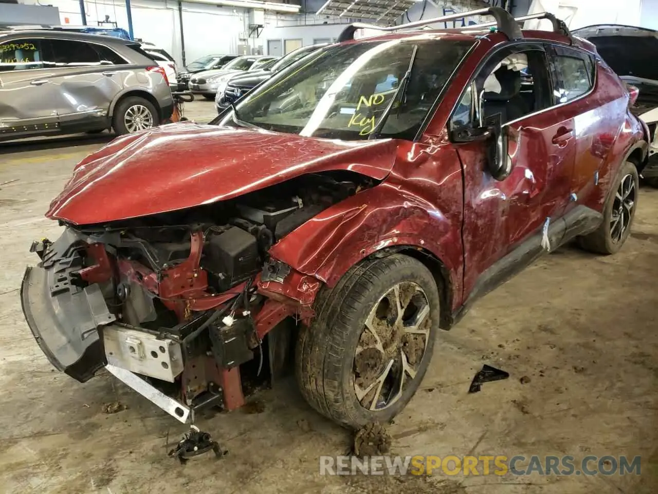 2 fotografías del automóvil dañado JTNKHMBX0K1024164 TOYOTA C-HR 2019