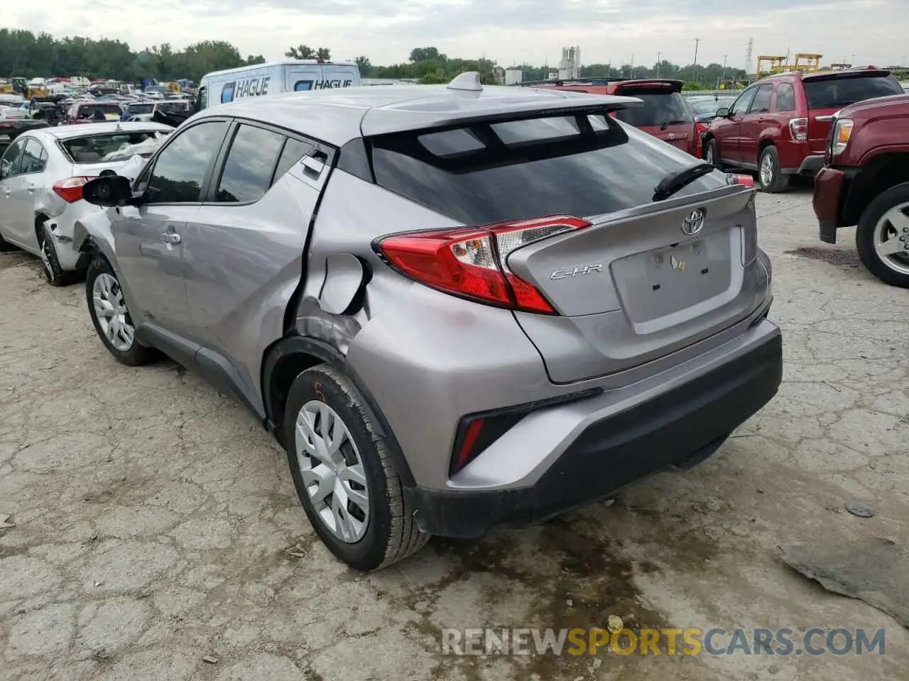 3 fotografías del automóvil dañado JTNKHMBX0K1033141 TOYOTA C-HR 2019